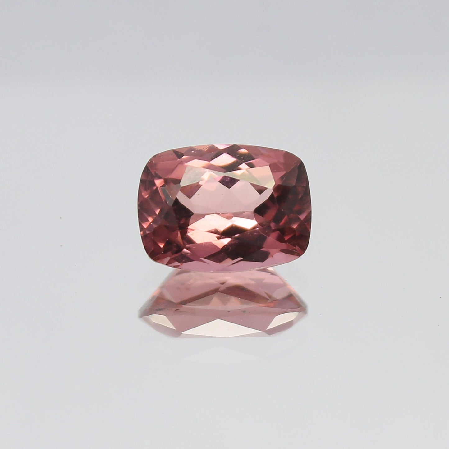 Natural Pink Tourmaline 1.43 Carat 8x6 MM Cushion Shape Faceted Gemstone