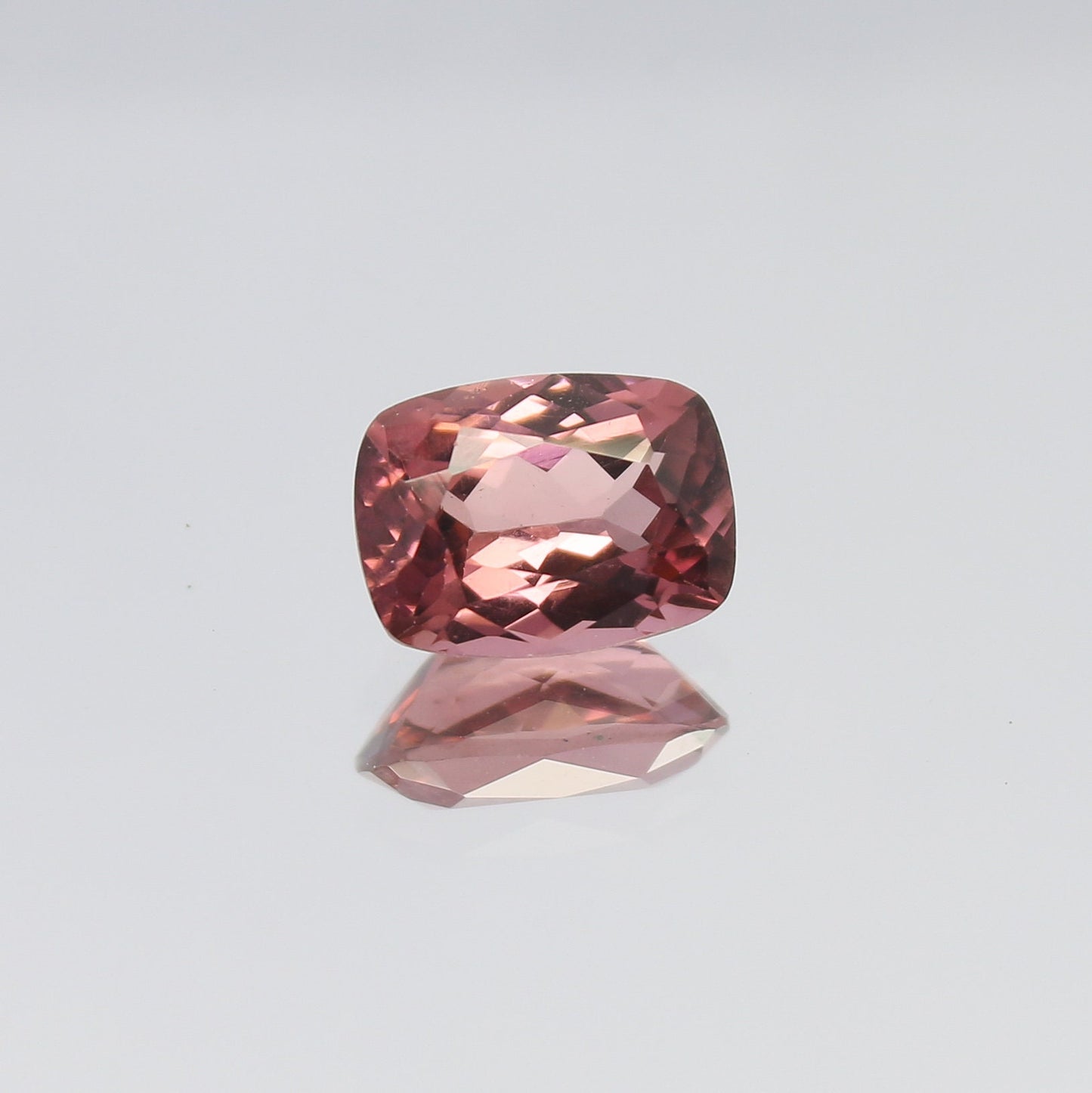 Natural Pink Tourmaline 1.43 Carat 8x6 MM Cushion Shape Faceted Gemstone