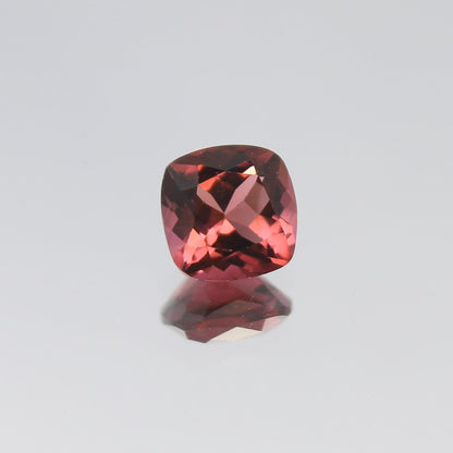 Natural Pink Tourmaline 0.96 Carat 6x6 MM Cushion Shape Faceted Gemstone