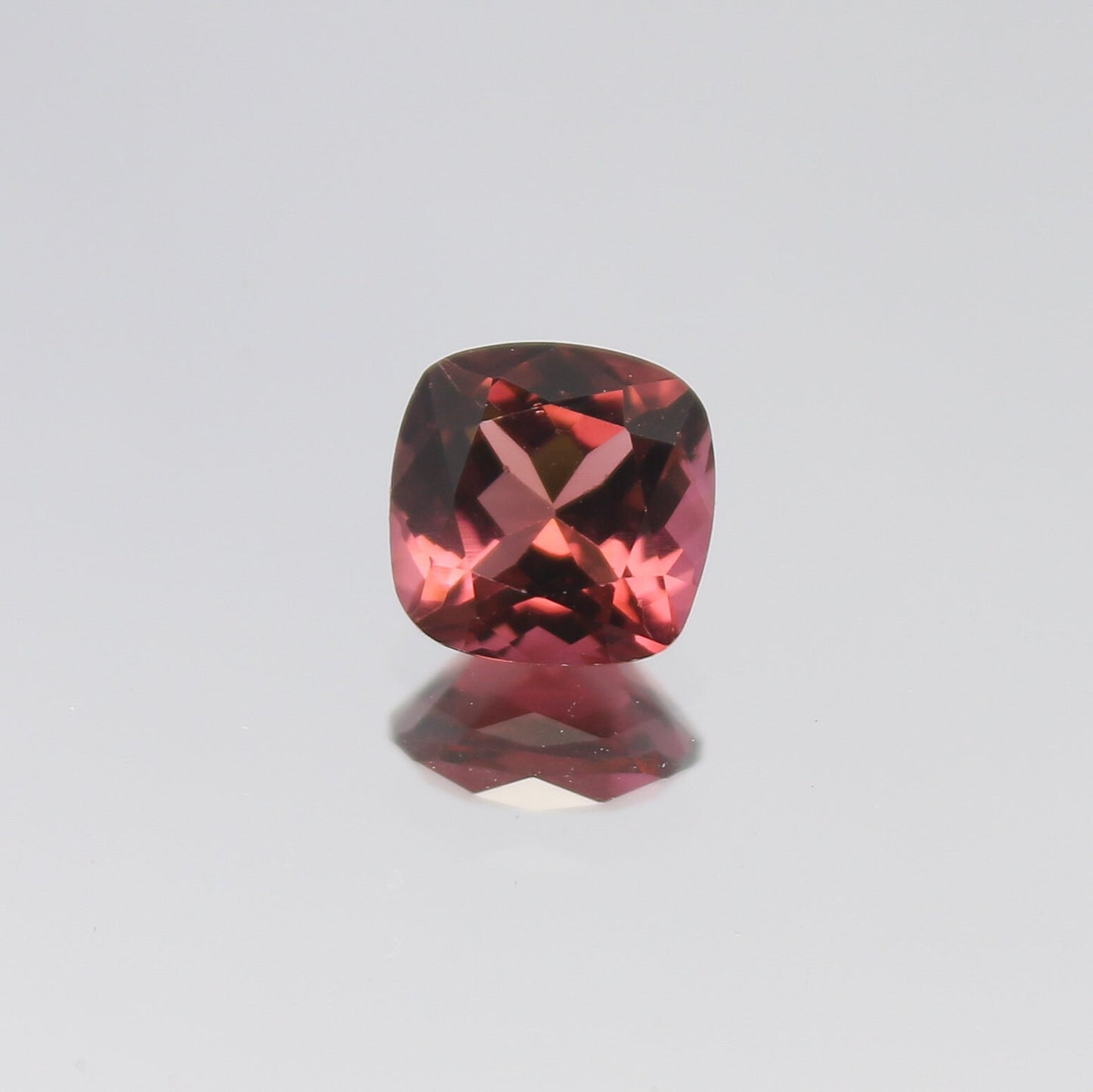 Natural Pink Tourmaline 0.96 Carat 6x6 MM Cushion Shape Faceted Gemstone