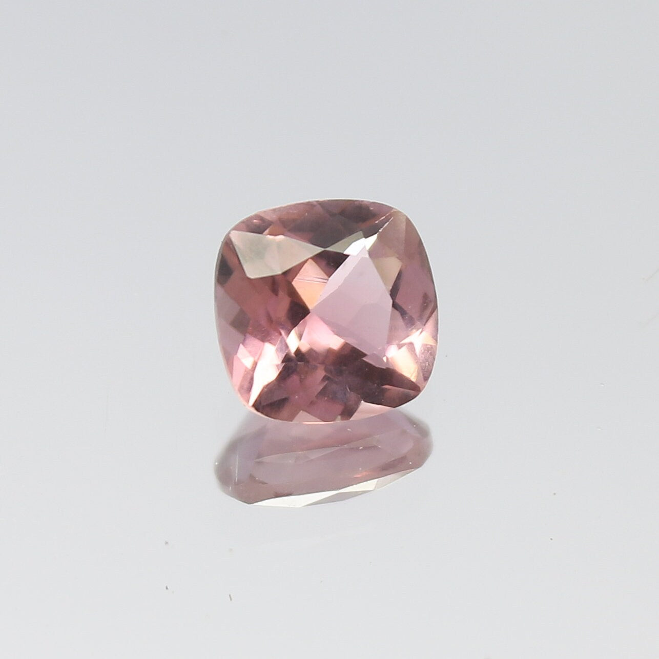 Natural Pink Tourmaline 0.79 Carat 6x6 MM Cushion Shape Faceted Gemstone