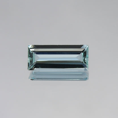 Natural Flawless Aquamarine 1.66 Carat 12.4x5.2 MM Baugette Shape Faceted Gemstone