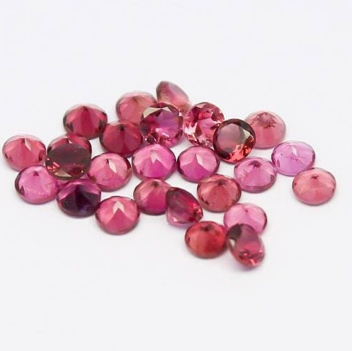 Natural Pink Tourmaline Carat 3x3 MM Round Shape Faceted Gemstone