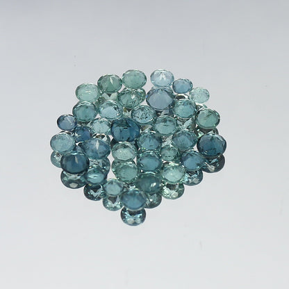 Natural Indicolite Tourmaline Lot 3.52 Carat 2.5x2.5/3x3/3.5x3.5 MM Round Shape Faceted Gemstone 34 Piece Lot