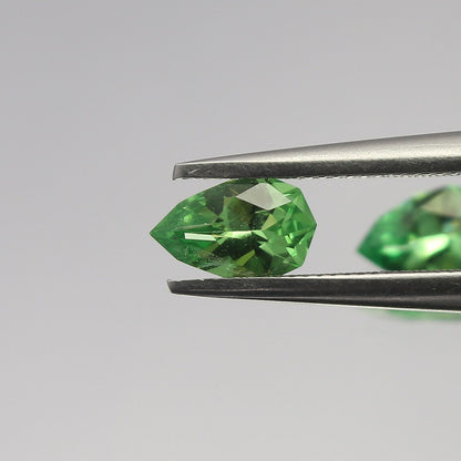 Natural Tsavorite 0.90 Carat 6.8x4.3/6.8x4.2 MM Fancy Pear Shape Faceted Gemstone