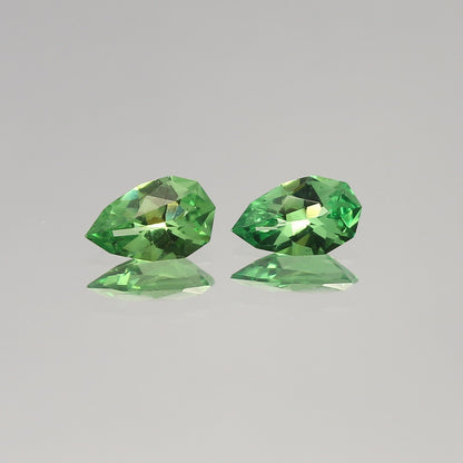 Natural Tsavorite 0.90 Carat 6.8x4.3/6.8x4.2 MM Fancy Pear Shape Faceted Gemstone