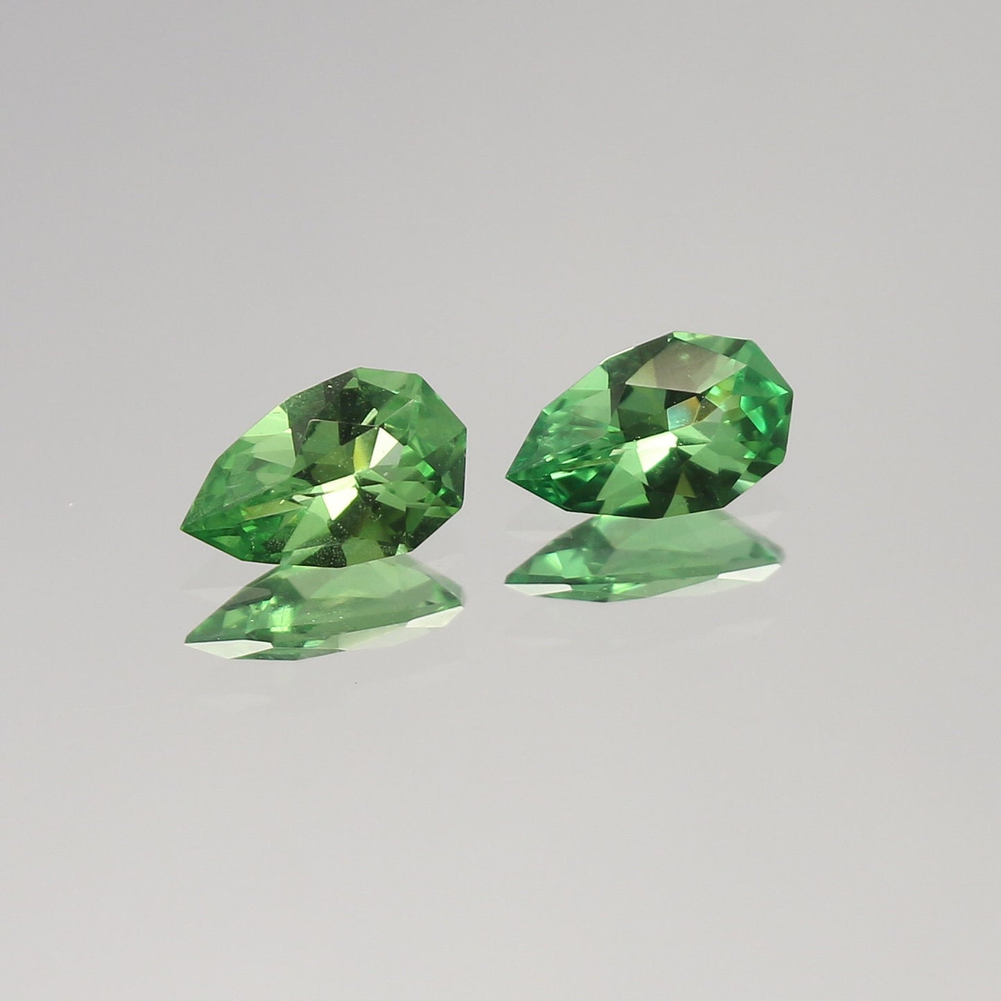 Natural Tsavorite 0.90 Carat 6.8x4.3/6.8x4.2 MM Fancy Pear Shape Faceted Gemstone