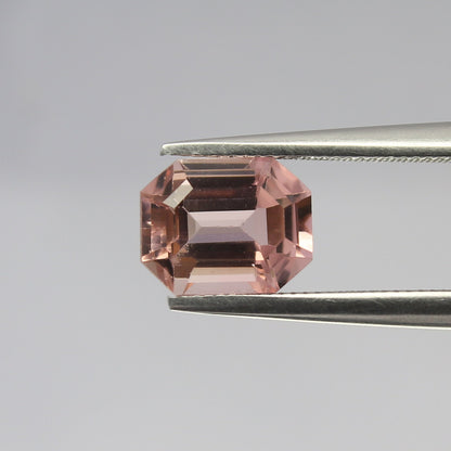 Natural Pink Tourmaline 1.75 Carat 8.1x6.4 MM Octagon Shape Faceted gemstone