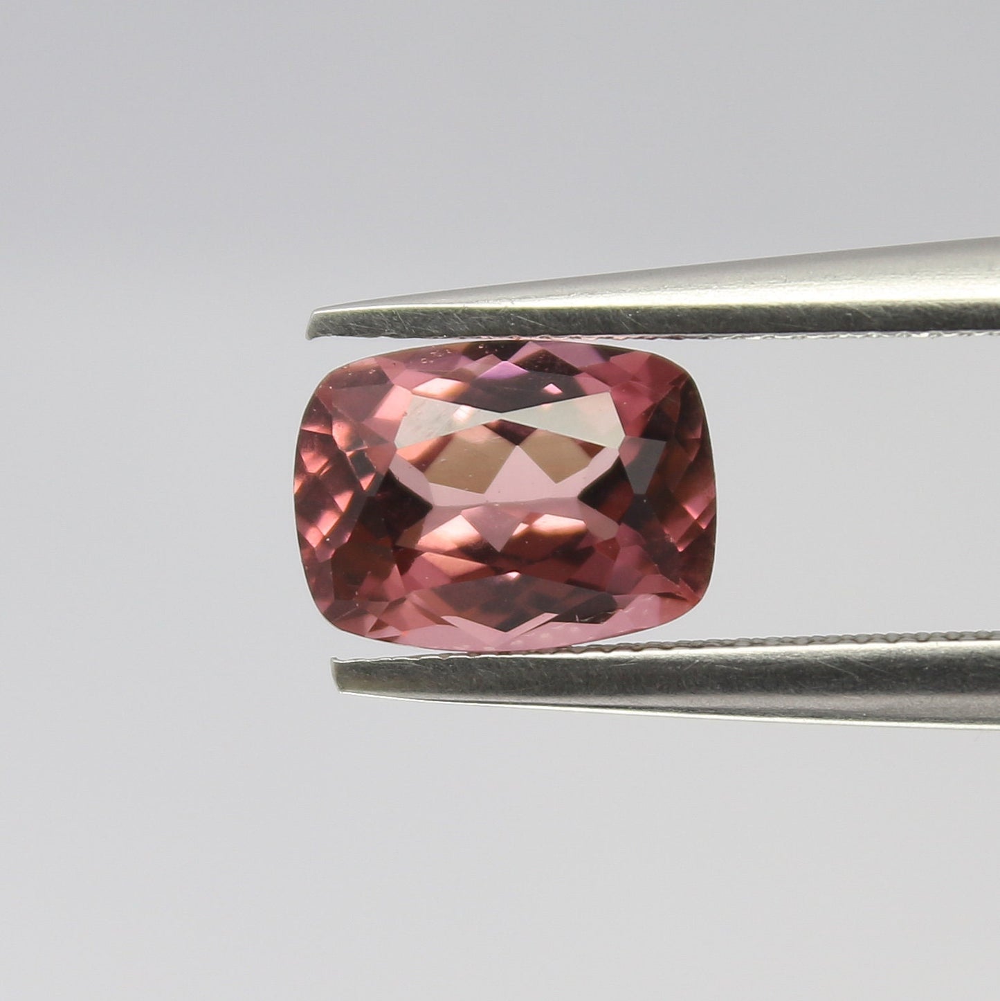 Natural Pink Tourmaline 1.43 Carat 8x6 MM Cushion Shape Faceted Gemstone