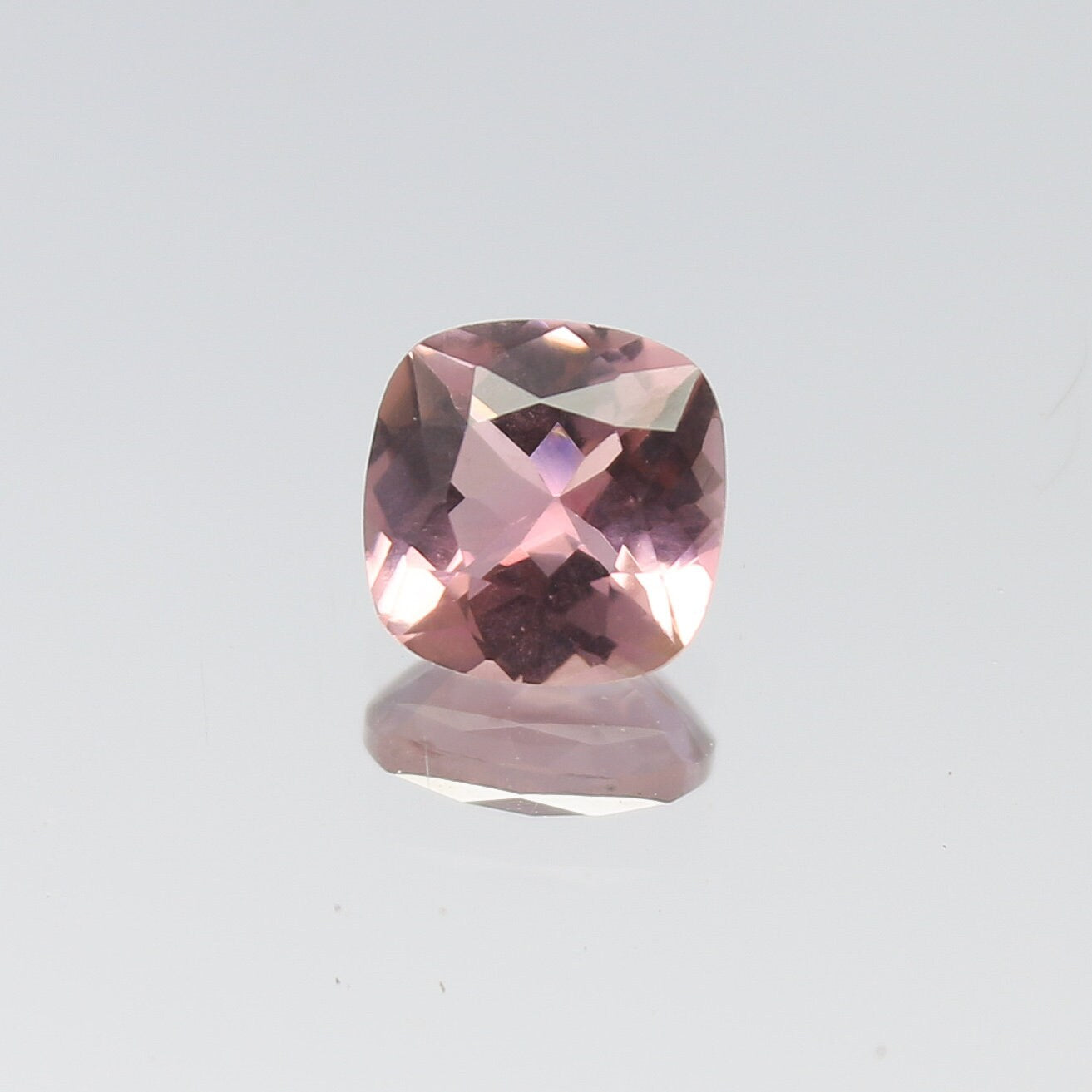 Natural Pink Tourmaline 0.79 Carat 6x6 MM Cushion Shape Faceted Gemstone