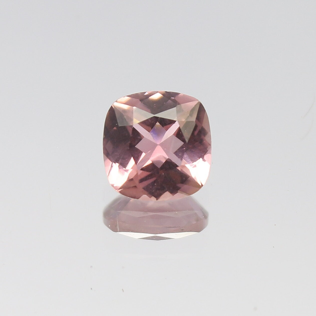 Natural Pink Tourmaline 0.79 Carat 6x6 MM Cushion Shape Faceted Gemstone