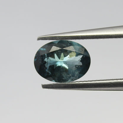 Natural Indicolite Tourmaline 1.11 Carat 8x6 MM 0val Faceted Gemstone