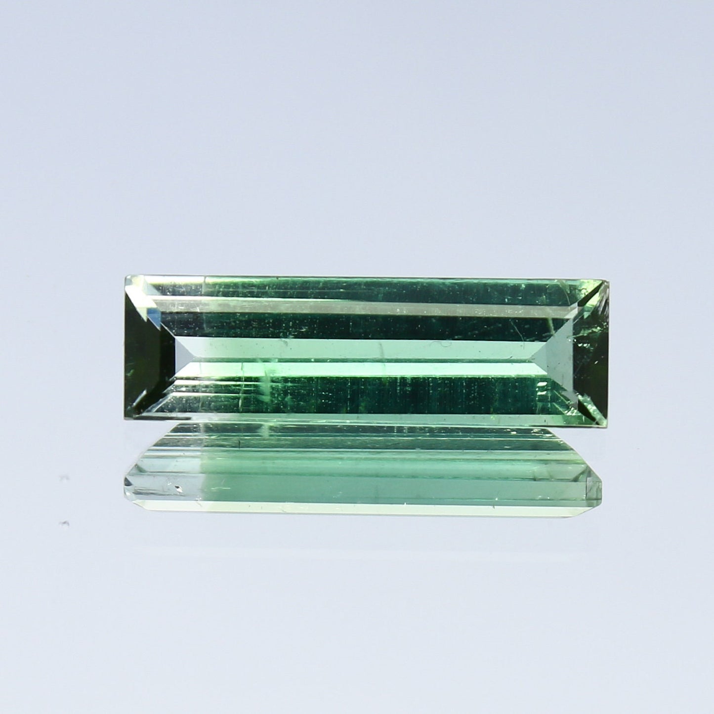 Natural Bi-color Tourmaline 1.41 Carat 13x4 MM Baguette Shape Faceted Gemstone