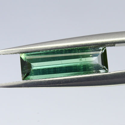 Natural Bi-color Tourmaline 1.41 Carat 13x4 MM Baguette Shape Faceted Gemstone