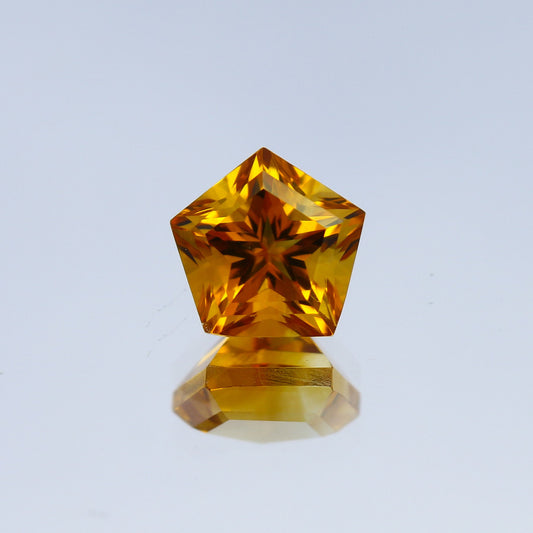 Natural Flawless Citrine 1.91 Carat 8x8 MM Pentagon Shape Faceted Gemstone