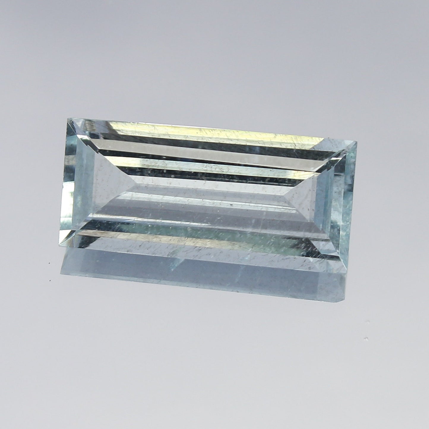 Natural Aquamarine 5.54 Carat 18.5x8.5 MM Baugette Shape Faceted Gemstone