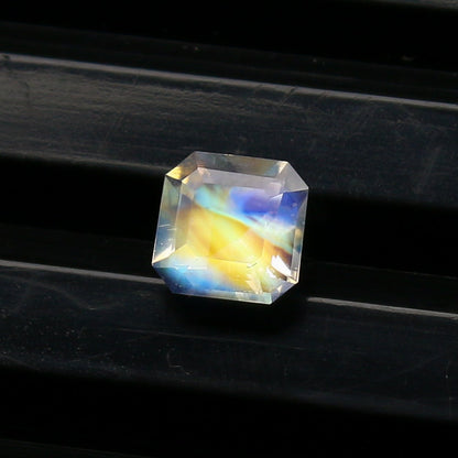 Natural Multi-Fire Rainbow Moonstone 0.44 Carat 4.6x4.6 MM Octagon Shape Faceted Gemstone