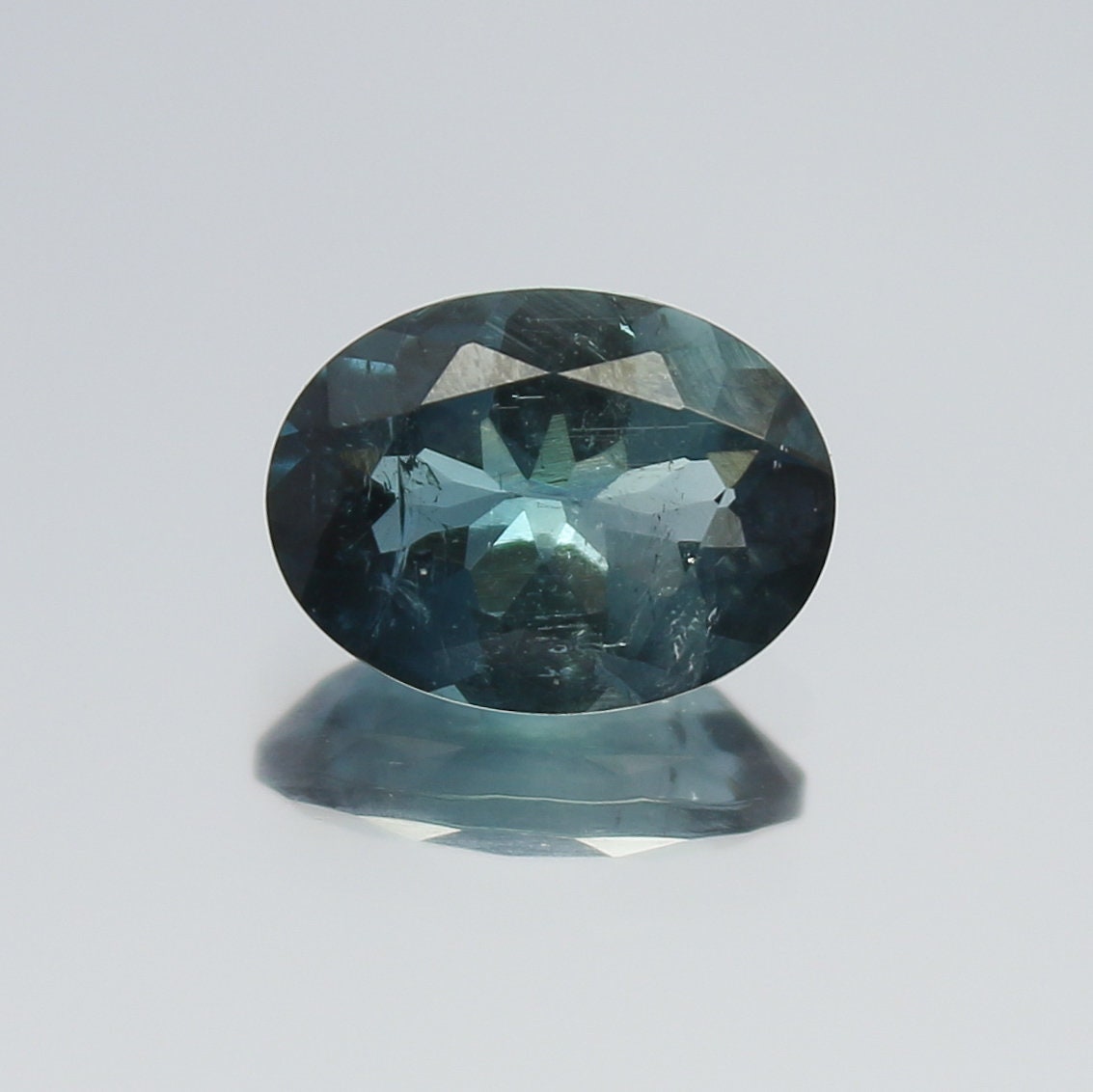 Natural Indicolite Tourmaline 1.11 Carat 8x6 MM 0val Faceted Gemstone