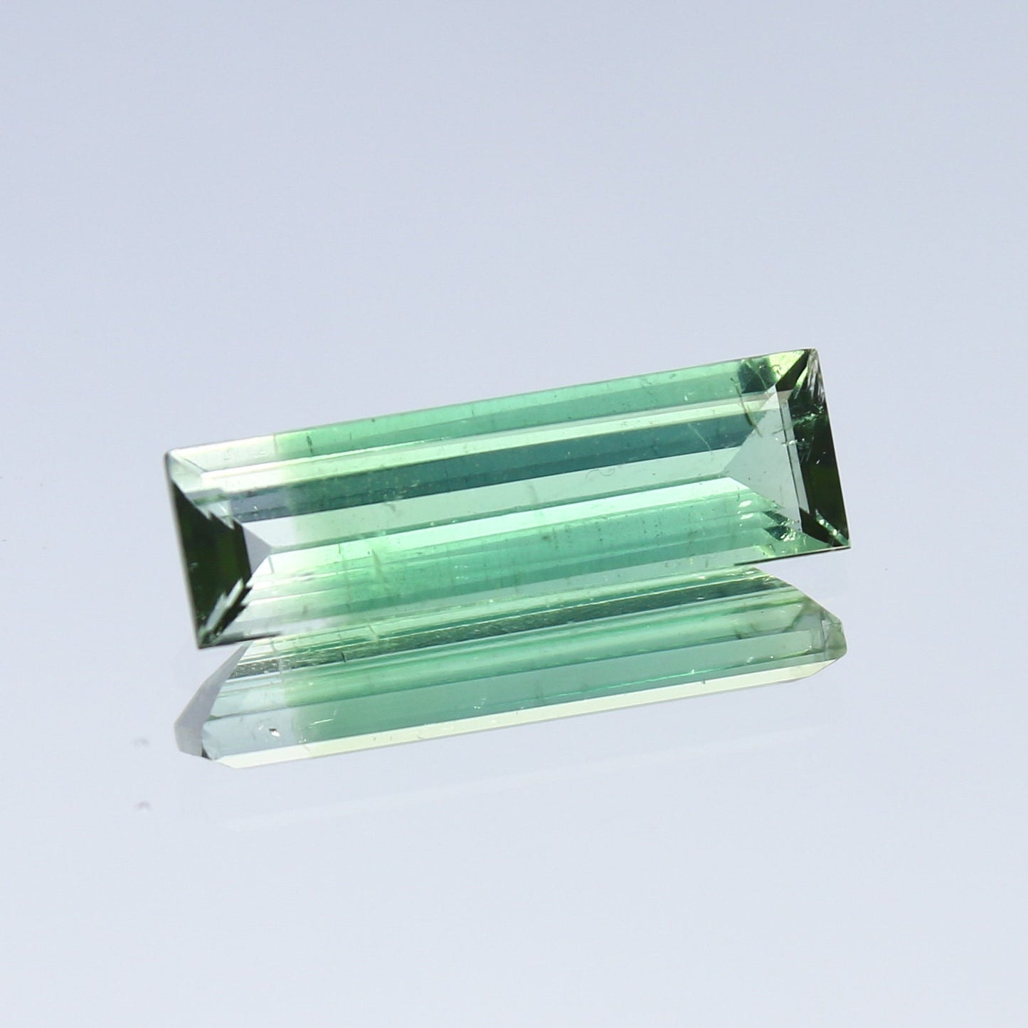 Natural Bi-color Tourmaline 1.41 Carat 13x4 MM Baguette Shape Faceted Gemstone