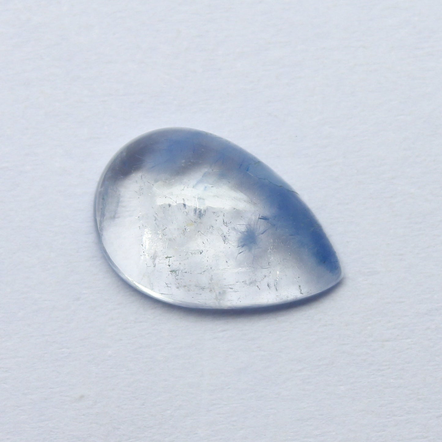 Natural Dumortierite Quartz 3.79 Carat 14.5x9.7 MM Pear shape Cabochon Gemstone