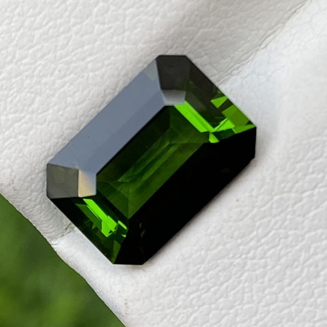 Natural Flawless Green Tourmaline 2.44 Carat 9.7x6.9 MM Octagon Shape Faceted Gemstone