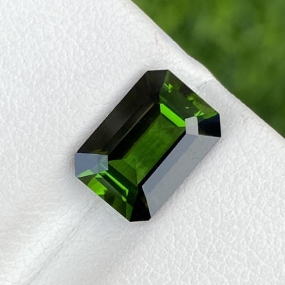 Natural Flawless Green Tourmaline 2.44 Carat 9.7x6.9 MM Octagon Shape Faceted Gemstone