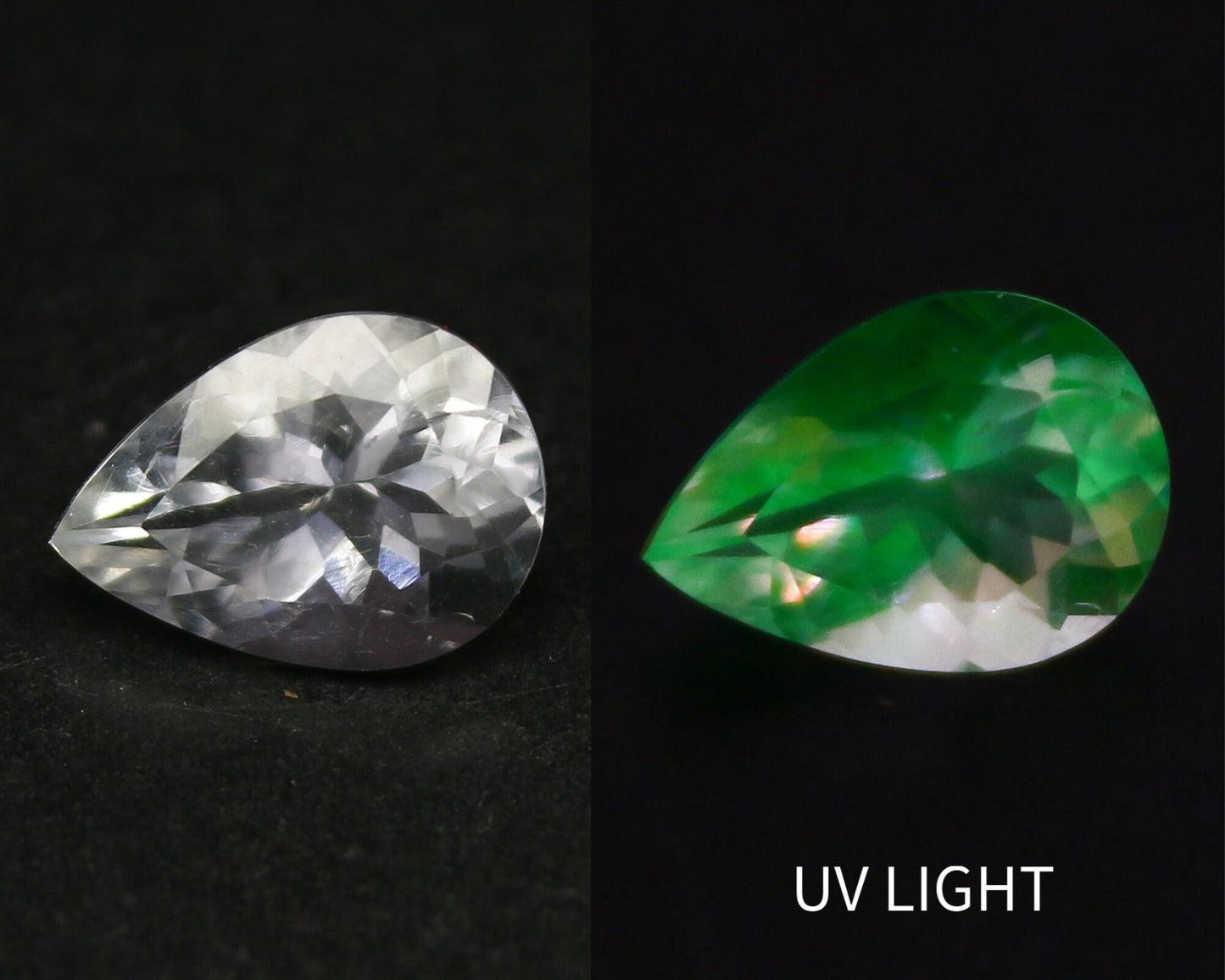 Natural Color Change Rare Hyalite Opal 1.36 Carat 9.8x7 MM Pear Shape Faceted Gemstone