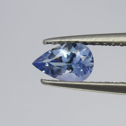 Natural Bi-Color Tanzanite 0.54 Carat 6.6x4.3 MM Pear Shape Faceted Gemstone