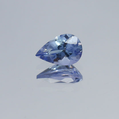 Natural Bi-Color Tanzanite 0.54 Carat 6.6x4.3 MM Pear Shape Faceted Gemstone