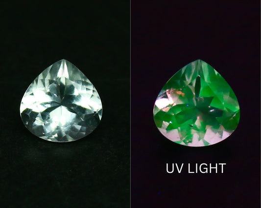 Natural Color Change Rare Hyalite Opal 0.81 Carat 7X7 MM Heart Shape Faceted Gemstone