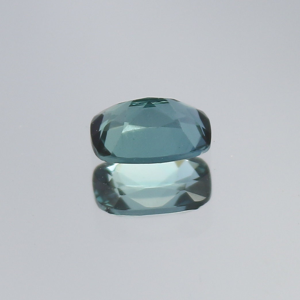 Natural Indicolite Tourmaline 0.92 Carat 5.5x4 MM Cushion Shape Faceted Gemstone