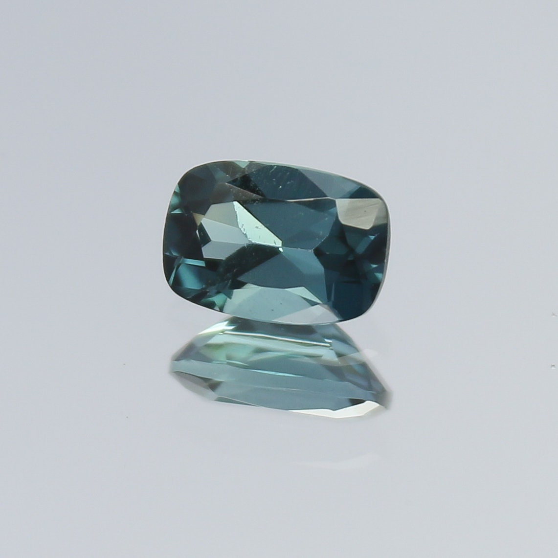 Natural Indicolite Tourmaline 0.92 Carat 5.5x4 MM Cushion Shape Faceted Gemstone