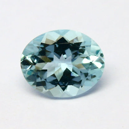 Natural Aquamarine 1.99 Carat 10x8 MM Oval Shape Faceted Gemstone