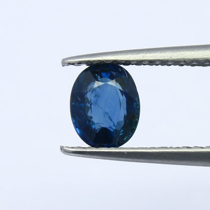 Natural Blue Sapphire 0.83 Carat 6x4.9 MM Oval Shape Faceted Gemstone