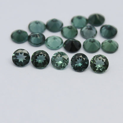 Natural Green Tourmaline Lot 2.75 Carat 3.5x3.5 MM Round Shape Faceted Gemstone 18 Piece Lot