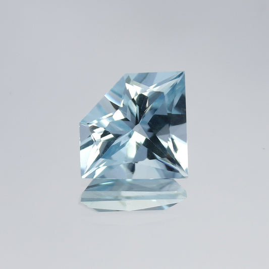 Natural Aquamarine 2.58 Carat 12.2x9.7 MM Fancy Shape Faceted Gemstone