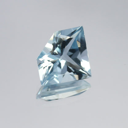 Natural Aquamarine 2.58 Carat 12.2x9.7 MM Fancy Shape Faceted Gemstone