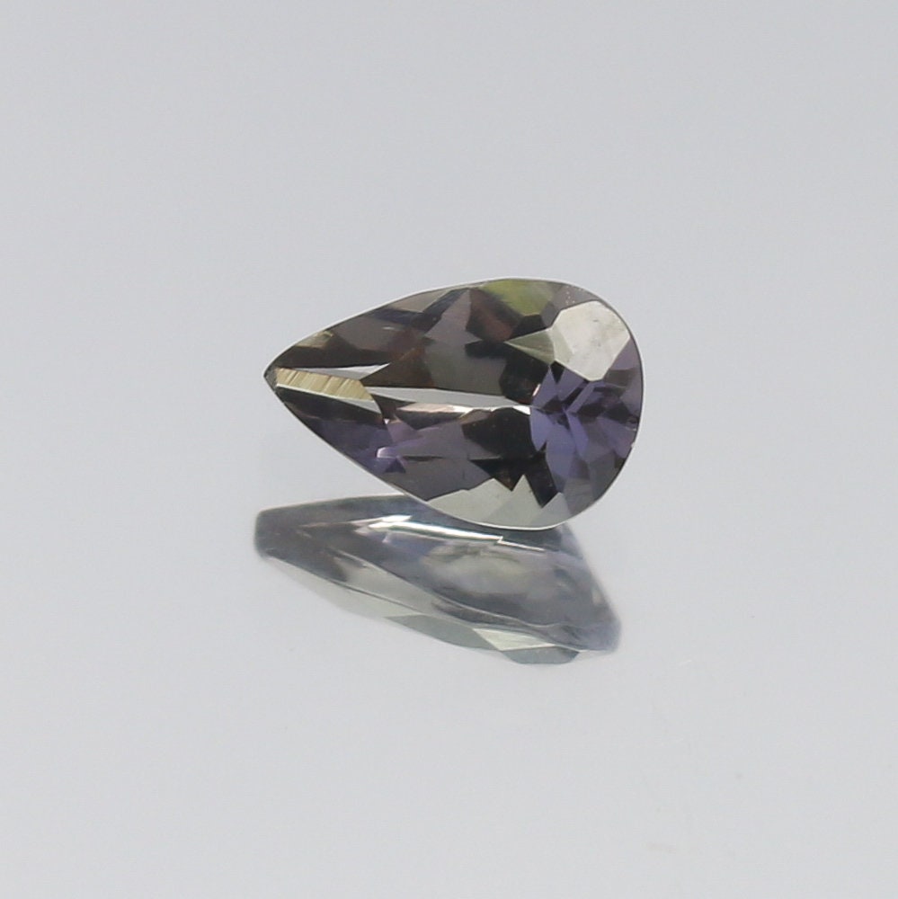 Natural Bi-Color Zoisite Tanzanite 0.42 Carat 6.3x4 MM Pear Shape Faceted Gemstone