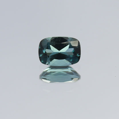 Natural Indicolite Tourmaline 0.92 Carat 5.5x4 MM Cushion Shape Faceted Gemstone