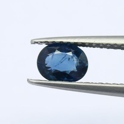 Natural Blue Sapphire 0.83 Carat 6x4.9 MM Oval Shape Faceted Gemstone