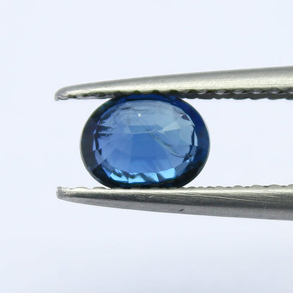 Natural Blue Sapphire 0.83 Carat 6x4.9 MM Oval Shape Faceted Gemstone