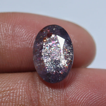 Natural Rare BloodShot Iolite Sunstone 4.28 Carat 14.1x9.7 MM Oval Shape Faceted Gemstone