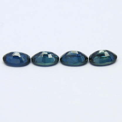 Natural Sapphire Lot 2.12 Carat 5.8x3.9/5.7x3.9 MM Oval Shape Faceted Gemstone 4 Piece Lot