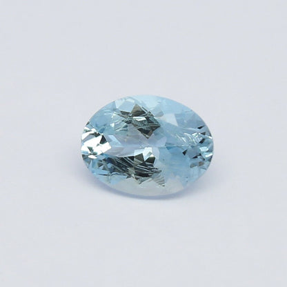 Natural Aquamarine 1.03 Carat 8x6 MM Oval Shape Faceted Gemstone