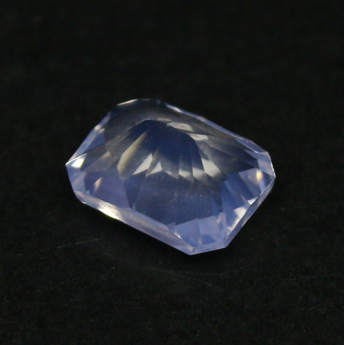 Natural Lavender Quartz 1.48 Carat 8x6 MM Concave Cut Faceted Gemstone