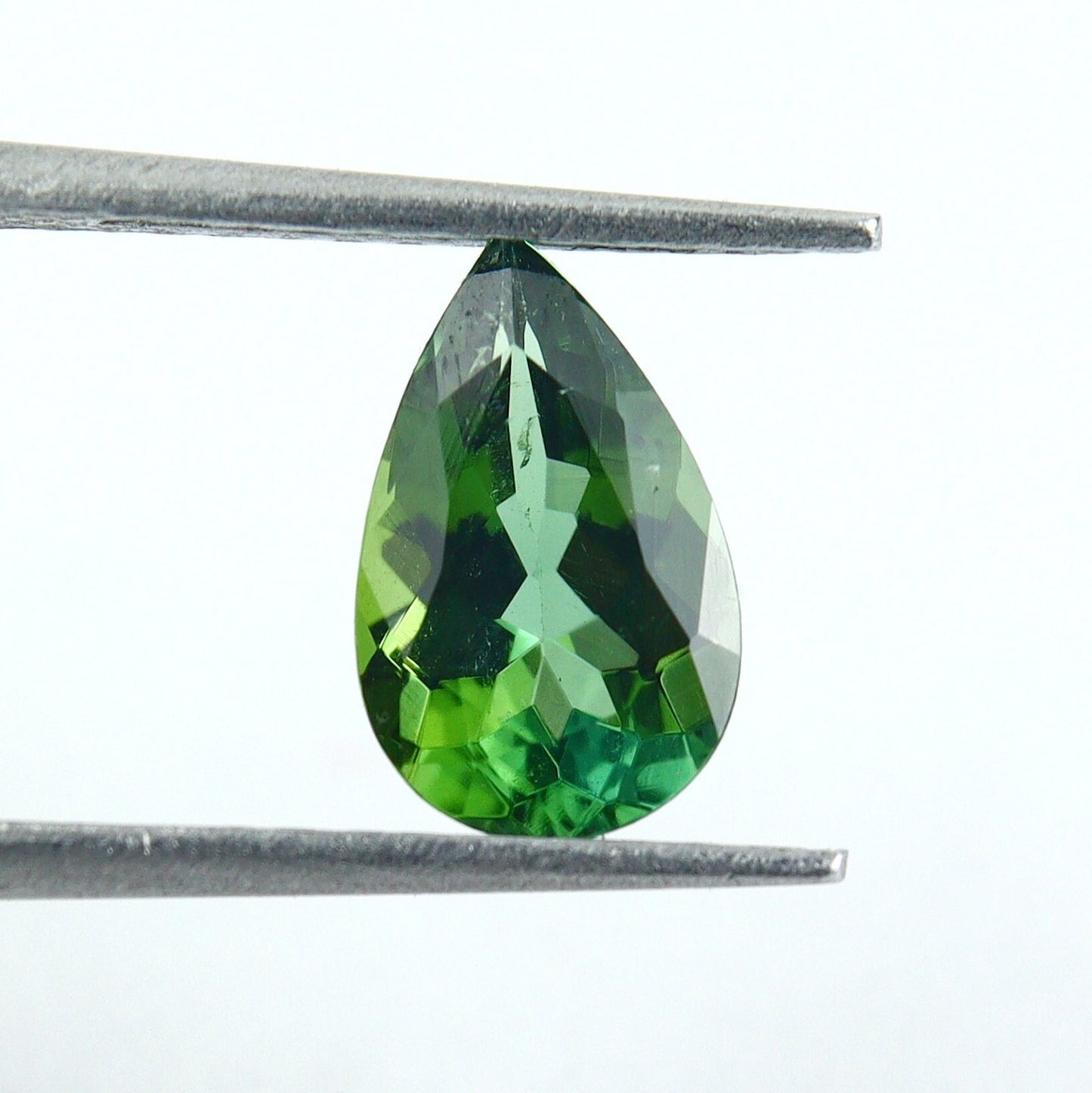 Natural Green Tourmaline 0.85 Carat 8x5 MM Pear Shape Faceted Gemstone