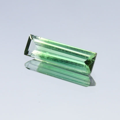 Natural Bi-color Tourmaline 1.41 Carat 13x4 MM Baguette Shape Faceted Gemstone