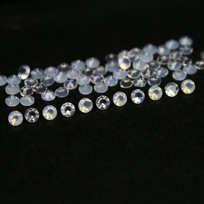 Natural Lavender Quartz 1x1 MM Round Shape Faceted Gemstone