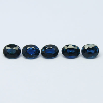 Natural Sapphire Lot 4.02 Carat 5x4 MM Oval Shape Faceted Gemstone 9 Piece Lot