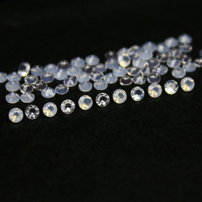 Natural Lavender Quartz 1x1 MM Round Shape Faceted Gemstone